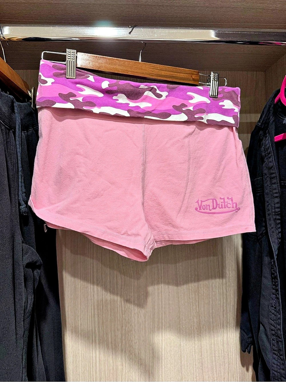 Von Dutch Camo Lounge Shorts Pink & Purple